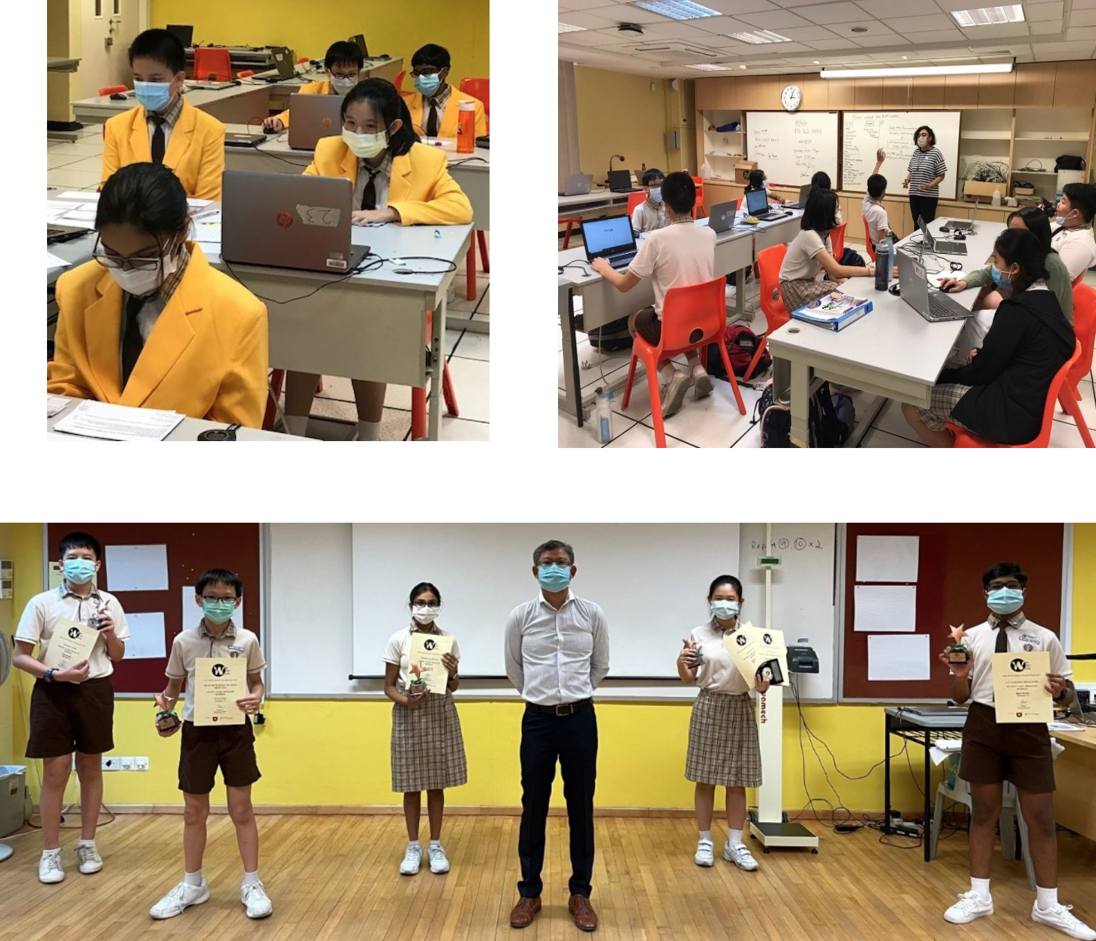 Students of English Oratorical Club in training.